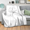 Flower Lines B Blanket Blanket Clock Canvas