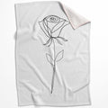 Flower Lines C Blanket Blanket 75 x 100cm Clock Canvas