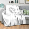 Flower Lines C Blanket Blanket Clock Canvas