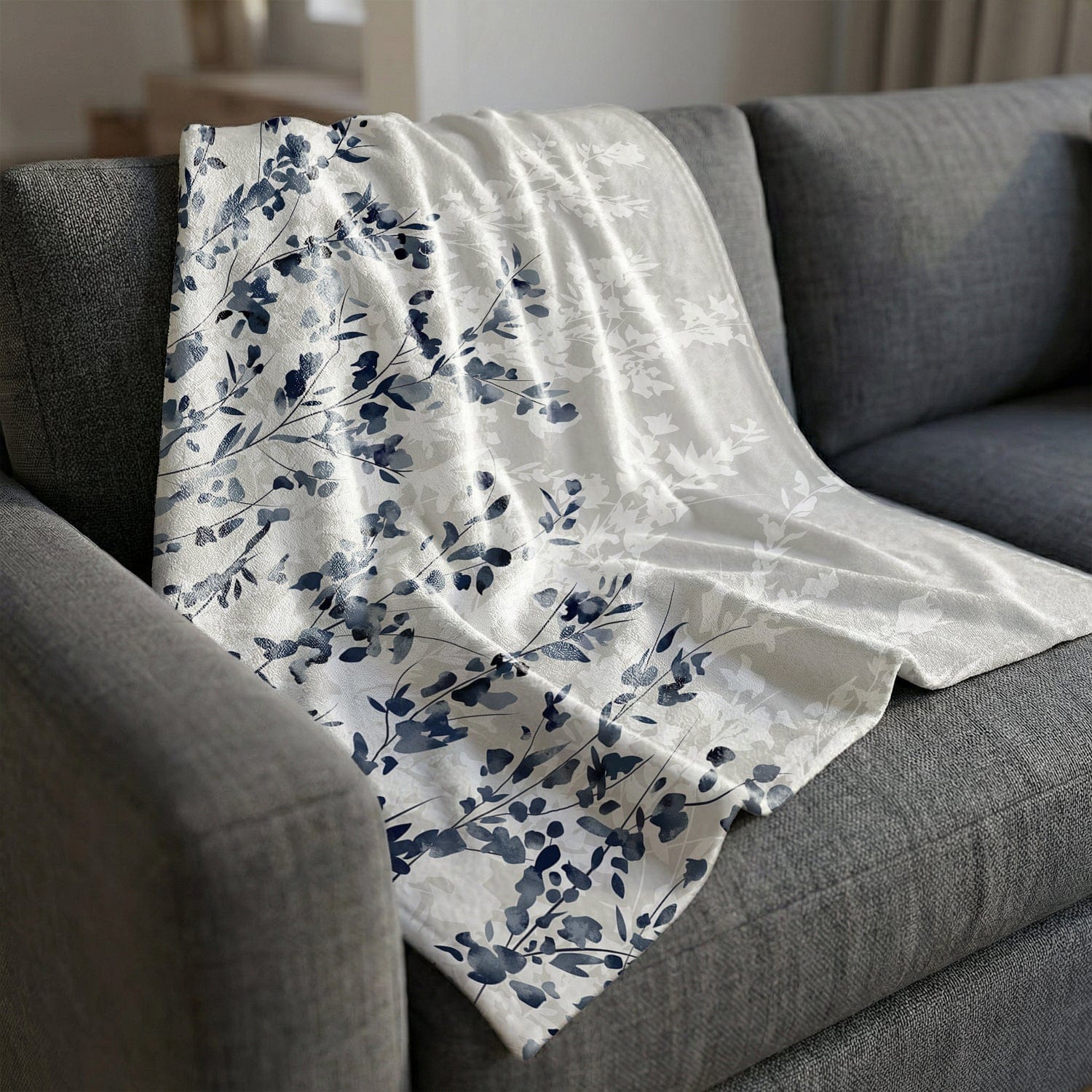 Flowers In The Wind Blanket Blanket Clock Canvas