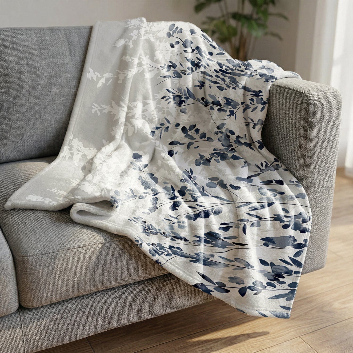 Flowers In The Wind Blanket Blanket Clock Canvas
