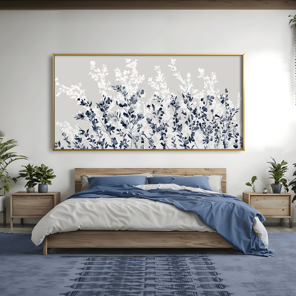 Flowers In The Wind Canvas Art Clock Canvas