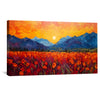 Flowers of the Field Canvas Art Clock Canvas