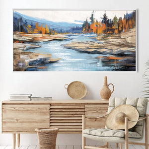 Flowing Banks Canvas Art Clock Canvas