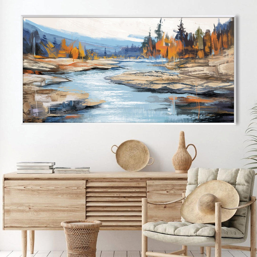 Flowing Banks Canvas Art Clock Canvas