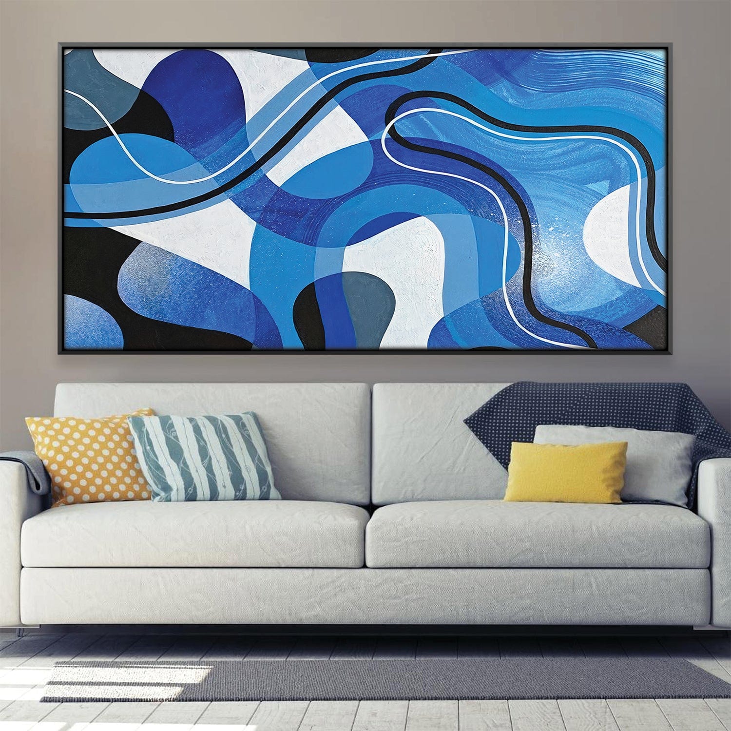 Flowing Lines Canvas Art Clock Canvas
