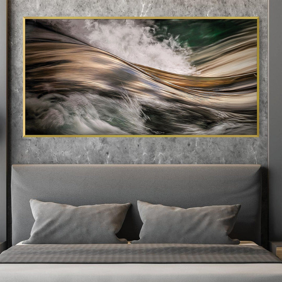 Flowing Wave Canvas Art Clock Canvas