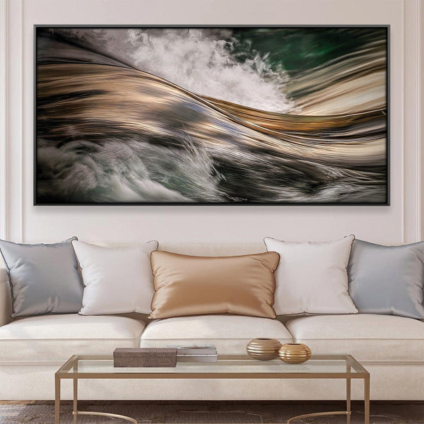Flowing Wave Canvas Art Clock Canvas