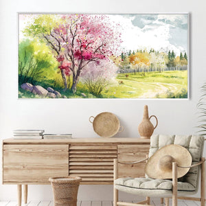 Flush of Spring Canvas Art Clock Canvas