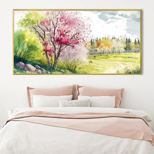 Flush of Spring Canvas Art Clock Canvas