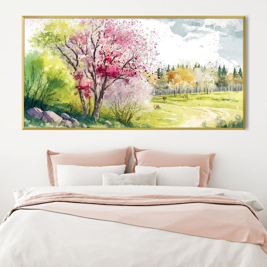 Flush of Spring Canvas Art Clock Canvas