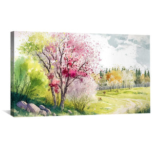 Flush of Spring Canvas Art Clock Canvas