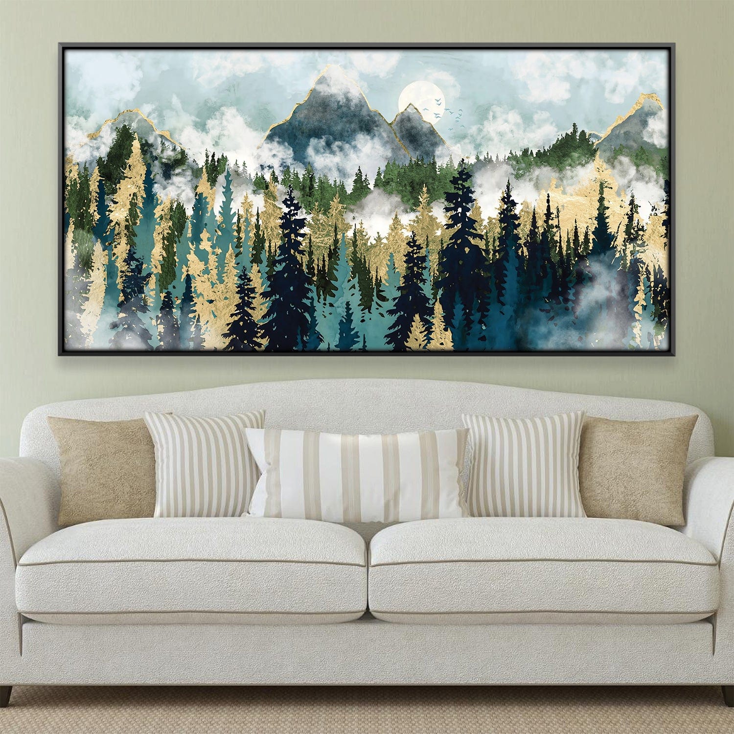 Fog in the North Canvas Art 50 x 25cm / Rolled Prints Clock Canvas