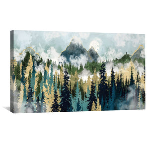 Fog in the North Canvas Art Clock Canvas