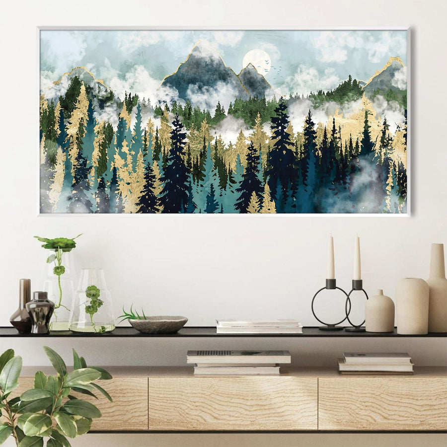 Fog in the North Canvas Art Clock Canvas