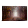 Foggy Forest Path Canvas Art Clock Canvas