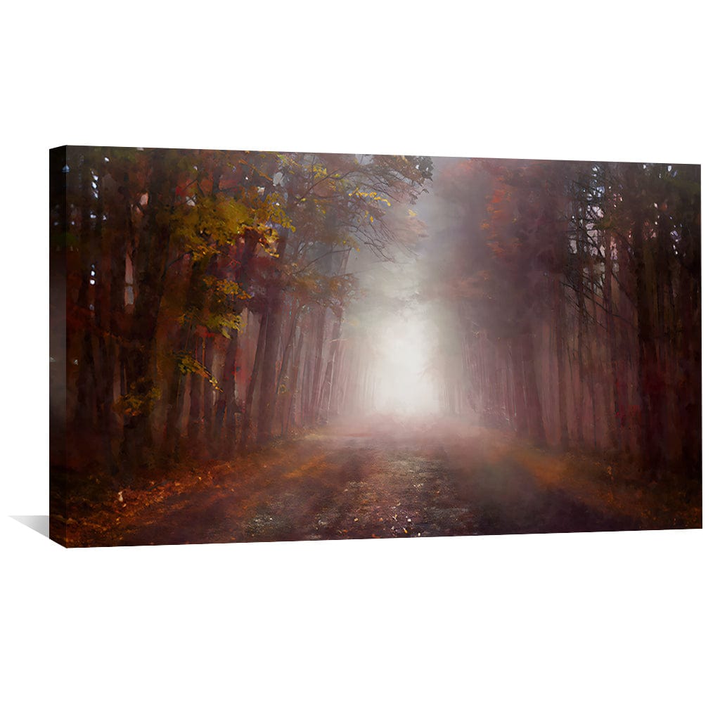 Foggy Forest Path Canvas – ClockCanvas