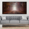 Foggy Forest Path Canvas Art Clock Canvas