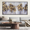 Foil Abstractly Canvas Art 50 x 25cm / Rolled Prints Clock Canvas