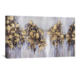 Foil Abstractly Canvas Art Clock Canvas