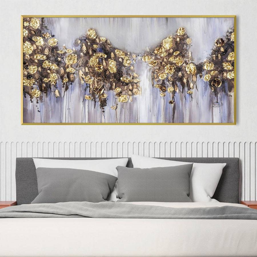 Foil Abstractly Canvas Art Clock Canvas