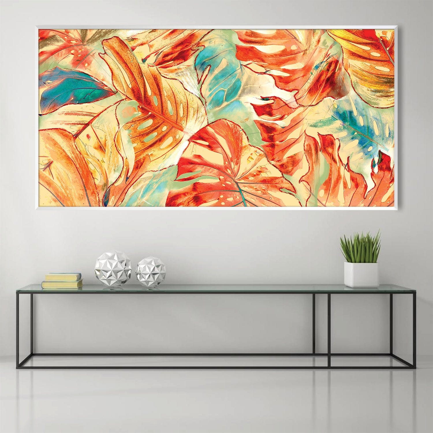 Foliage Aflame Canvas Art Clock Canvas