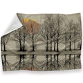 Forest Dawn Blanket Blanket 30 x 40in Clock Canvas