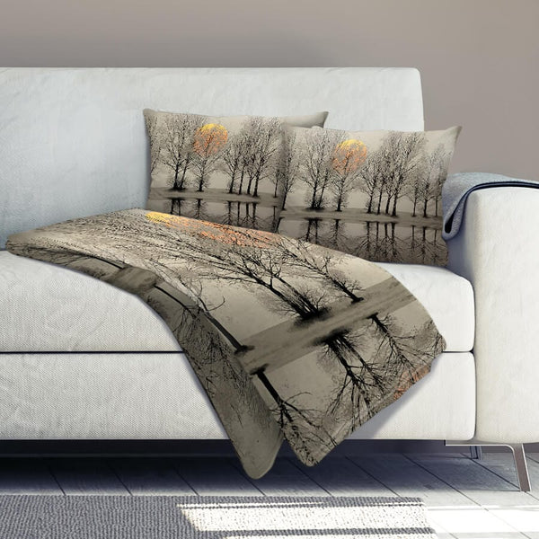 Forest Dawn Dream Home Bundle Bundle 2 Cushions & 1 Blanket Clock Canvas