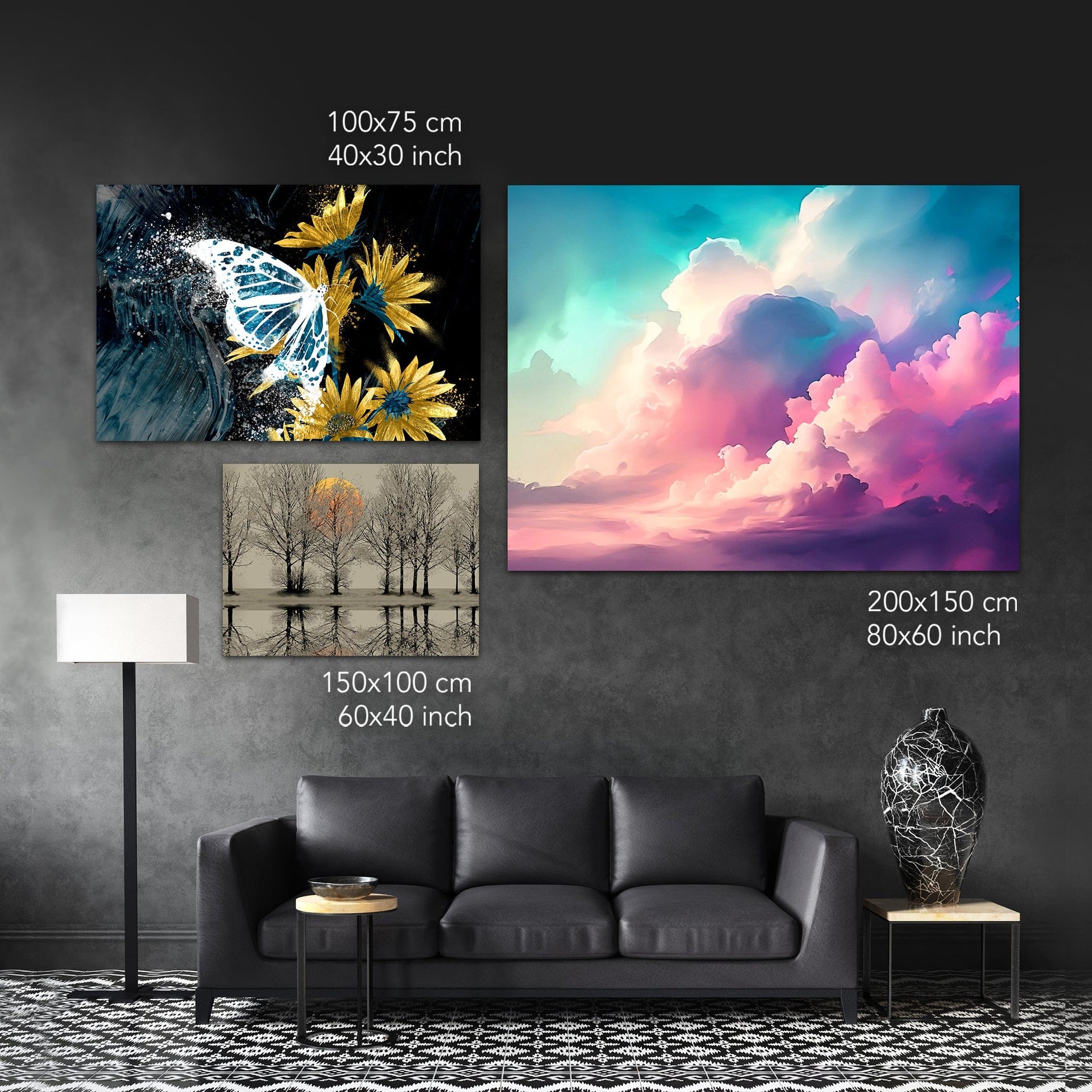 Forest Dawn Easy Build Frame ClockCanvas