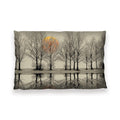 Forest Dawn Pillow Cushion 13 x 19in Clock Canvas