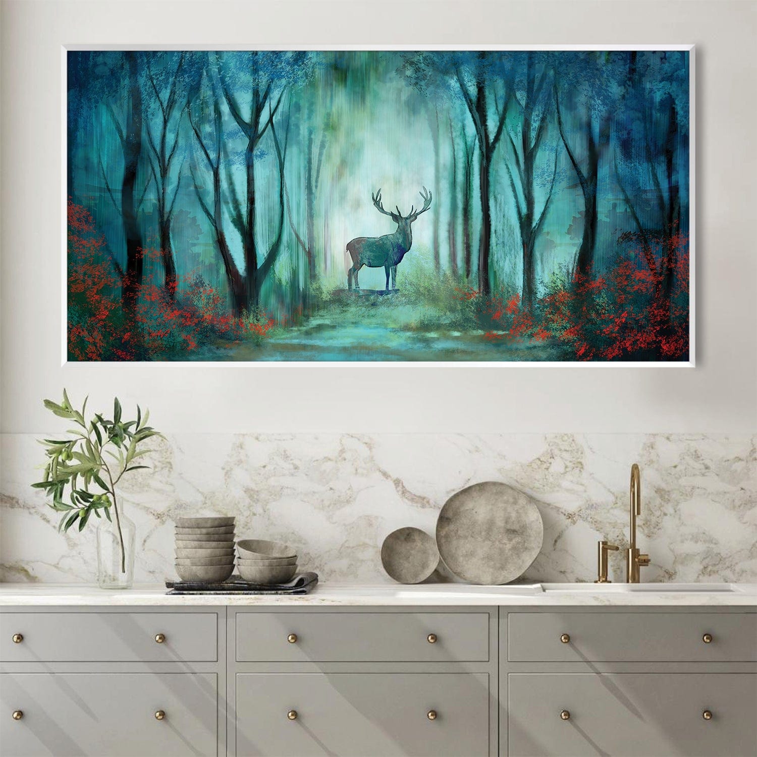 Forest Guardian Canvas Art Clock Canvas