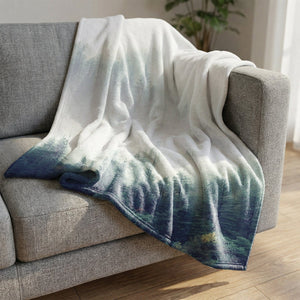 Forest Landscape A Blanket Blanket Clock Canvas