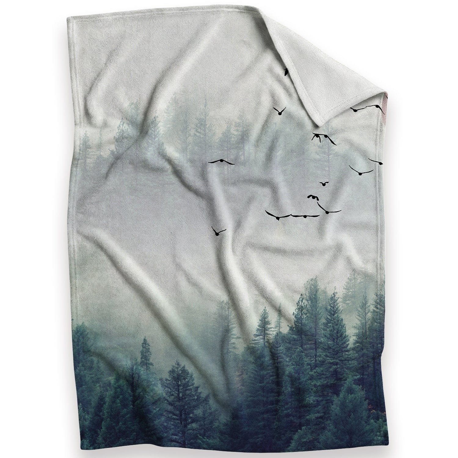 Forest Landscape B Blanket Blanket 30 x 40in Clock Canvas