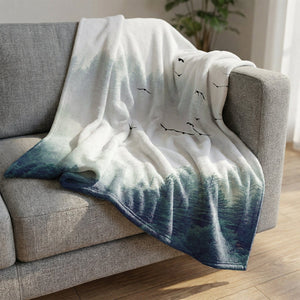 Forest Landscape B Blanket Blanket Clock Canvas