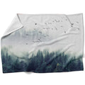 Forest Landscape Blanket Blanket Clock Canvas