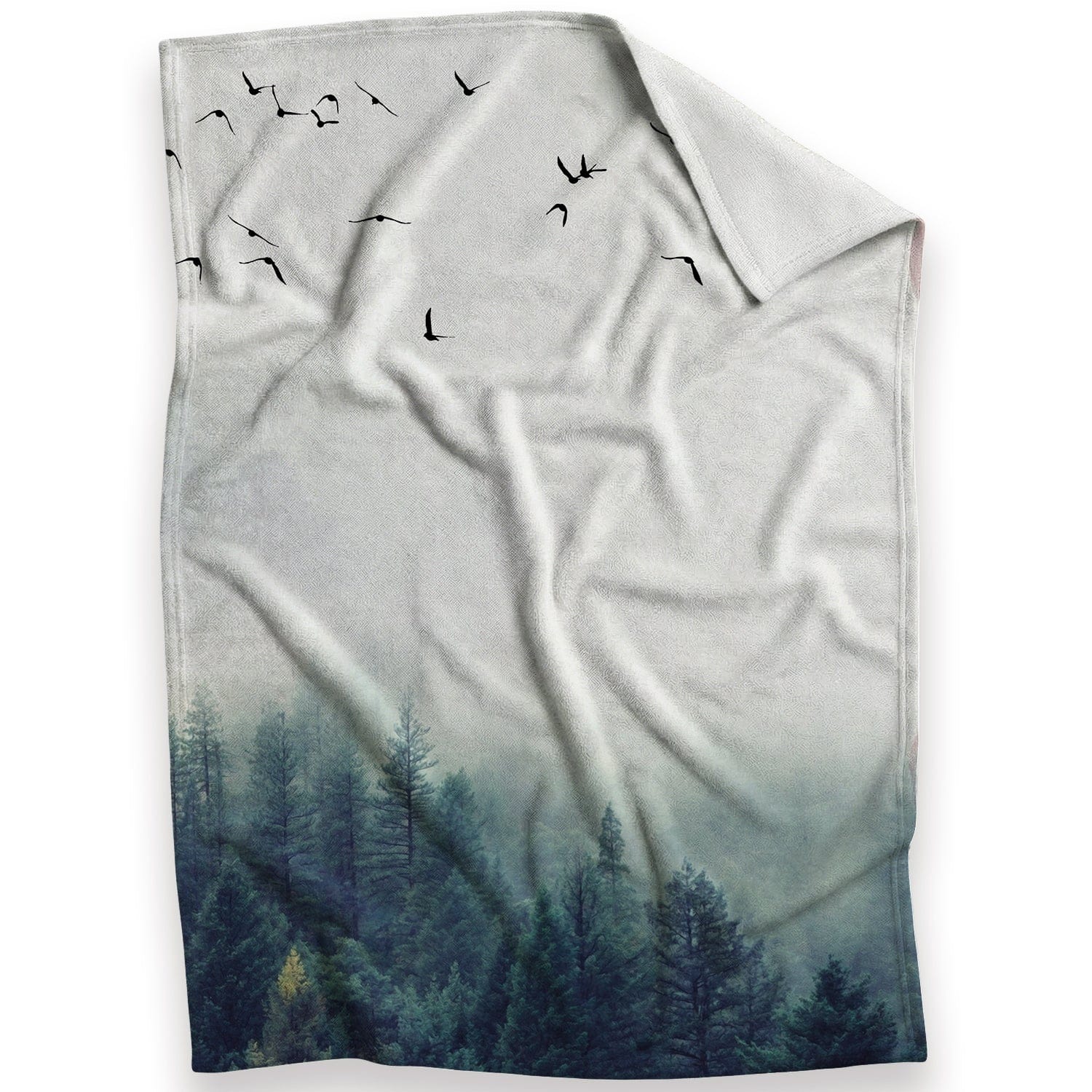 Forest Landscape C Blanket Blanket 30 x 40in Clock Canvas
