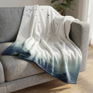 Forest Landscape C Blanket Blanket Clock Canvas