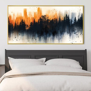 Forest Meets Metropolis Canvas Art Clock Canvas