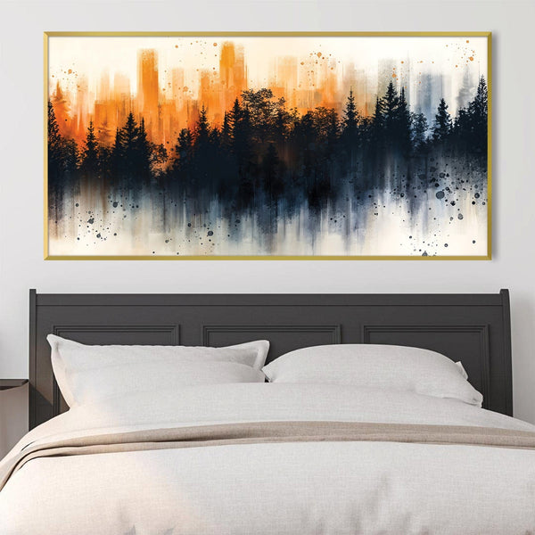 Forest Meets Metropolis Canvas Art Clock Canvas