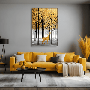 Forest of Gold and Grace Canvas Art Clock Canvas