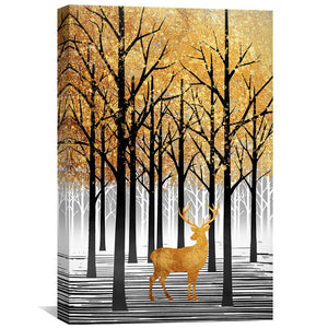Forest of Gold and Grace Canvas Art Clock Canvas