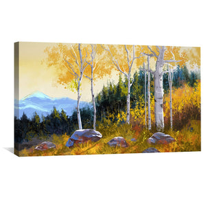 Forest of Gold Canvas Art Clock Canvas