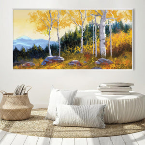 Forest of Gold Canvas Art Clock Canvas