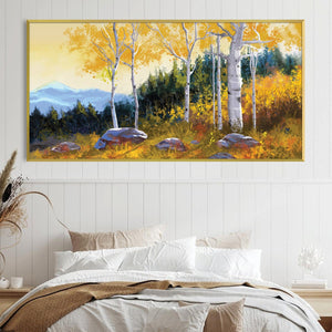 Forest of Gold Canvas Art Clock Canvas