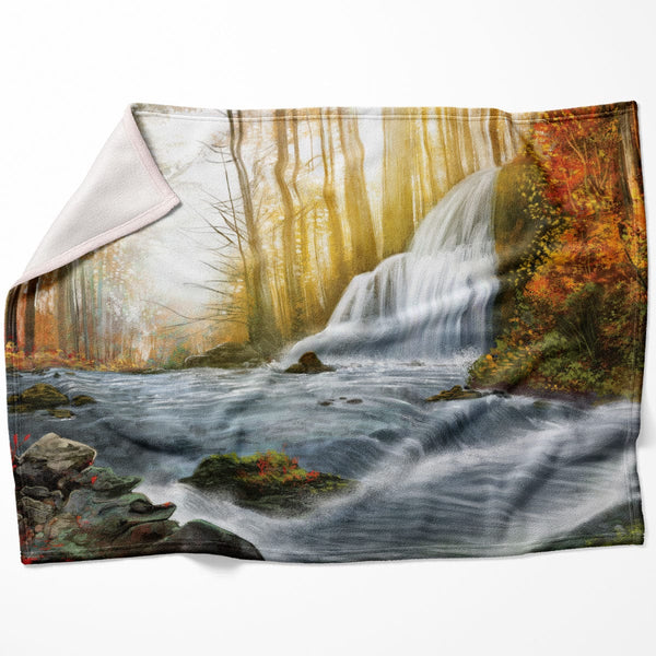 Forest River Blanket Blanket 75 x 100cm Clock Canvas