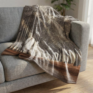 Forest Serenity Blanket Blanket Clock Canvas