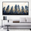 Forest Silhouette Canvas Art 20 x 10in / Canvas Clock Canvas