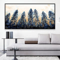 Forest Silhouette Canvas Art 20 x 10in / Canvas Clock Canvas