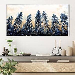 Forest Silhouette Canvas Art Clock Canvas