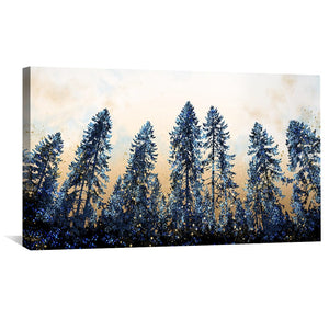 Forest Silhouette Canvas Art Clock Canvas